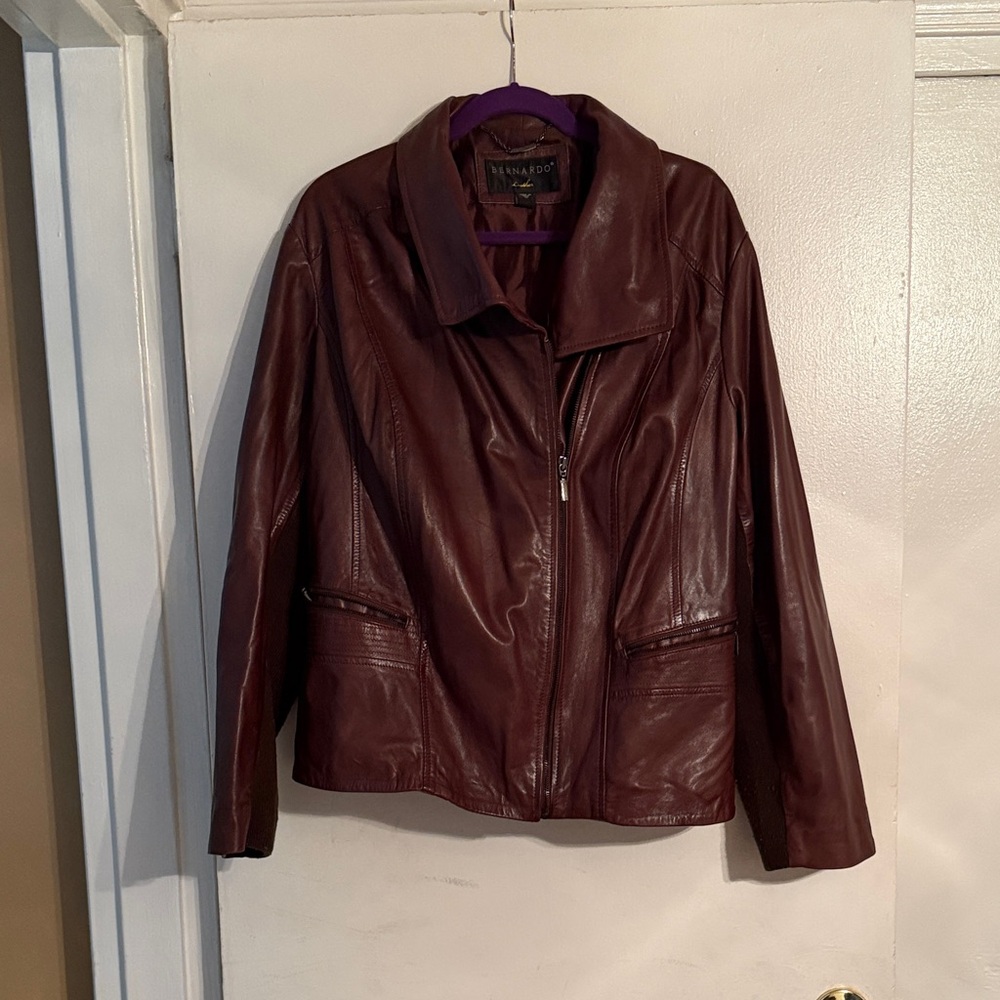 Bernardo Brown Leather Jacket